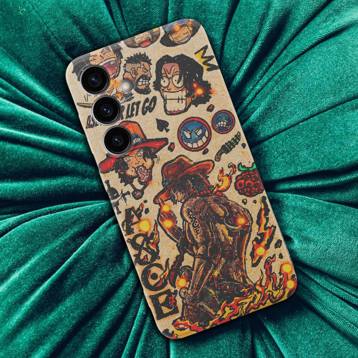 Painted One Piece Ace Phone Case for Samsung - Image 2