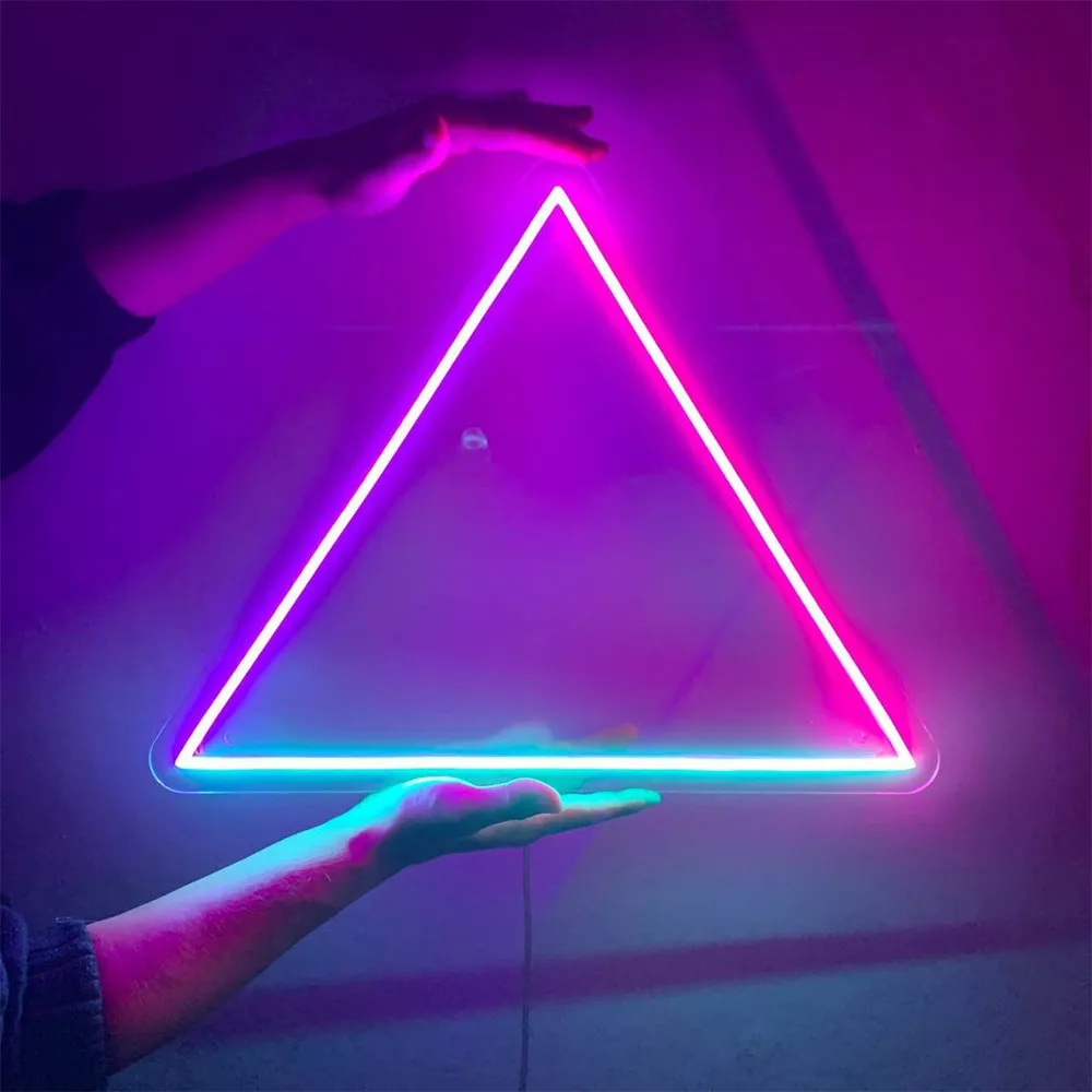 Colorful Triangle Neon Sign