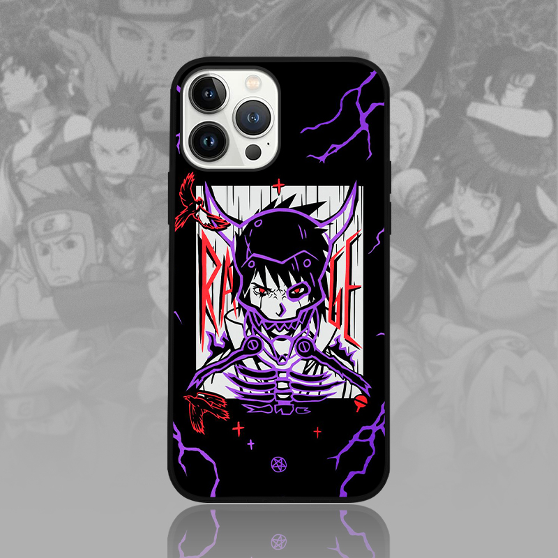 Ninja Uchiha Sasuke Cyberpunk LED Phone Case - Image 4