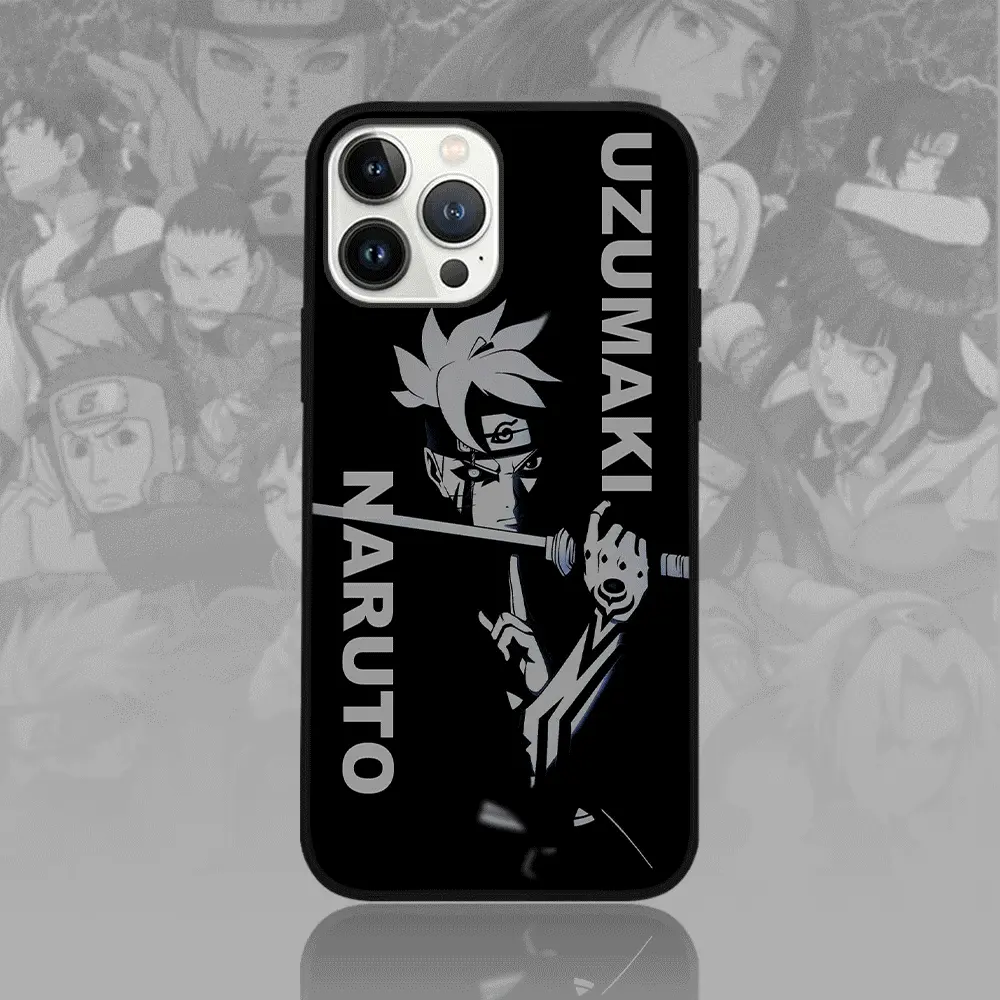 Ninja Uzumaki Ninja Black and White LED Phone Case