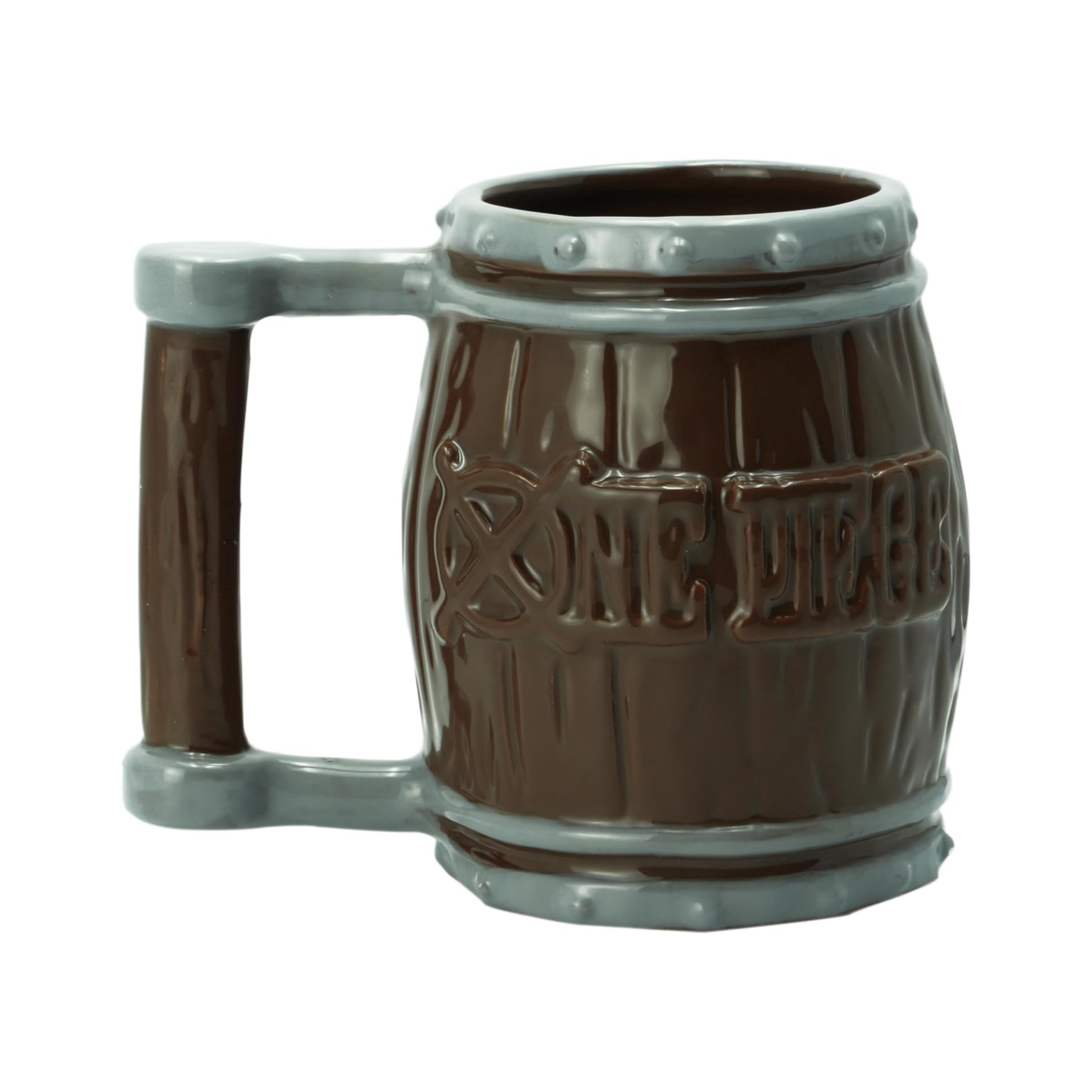 OP Anime Straw Hat Jolly Roger Barrel Ceramic Coffee Tea 3D Mug - Image 2