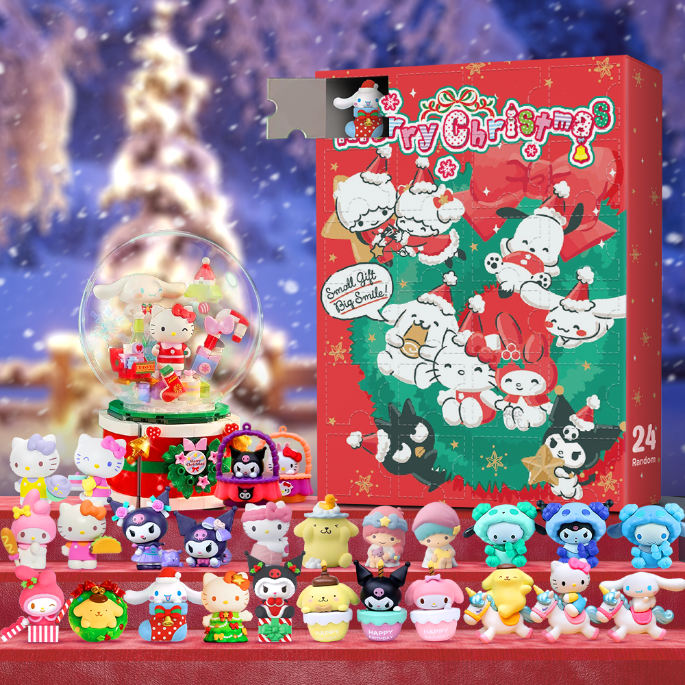 The 24 doors of Hello Kitty Advent Calendar correspond to 24 miniature figurines.