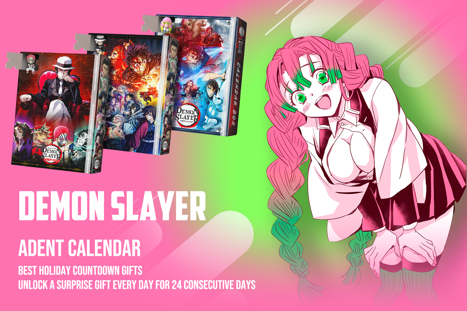 Demon Slayer Advent Calendar - Unbox a mini figurine each day for 24 days