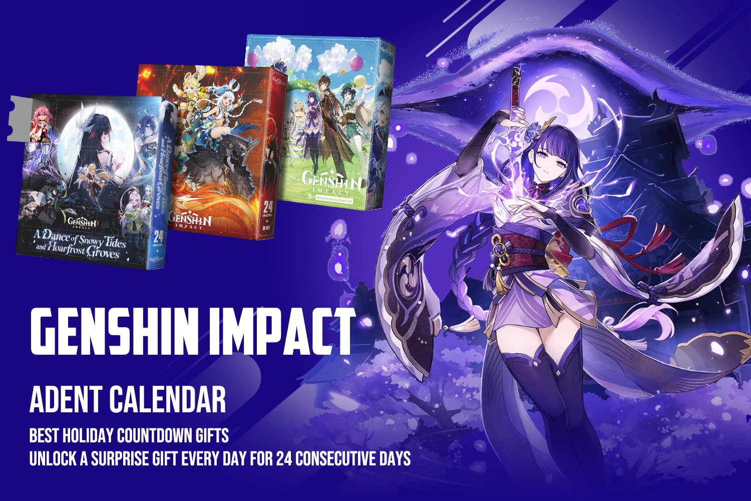 Genshin Impact Advent Calendar - Unbox a mini figurine each day for 24 days