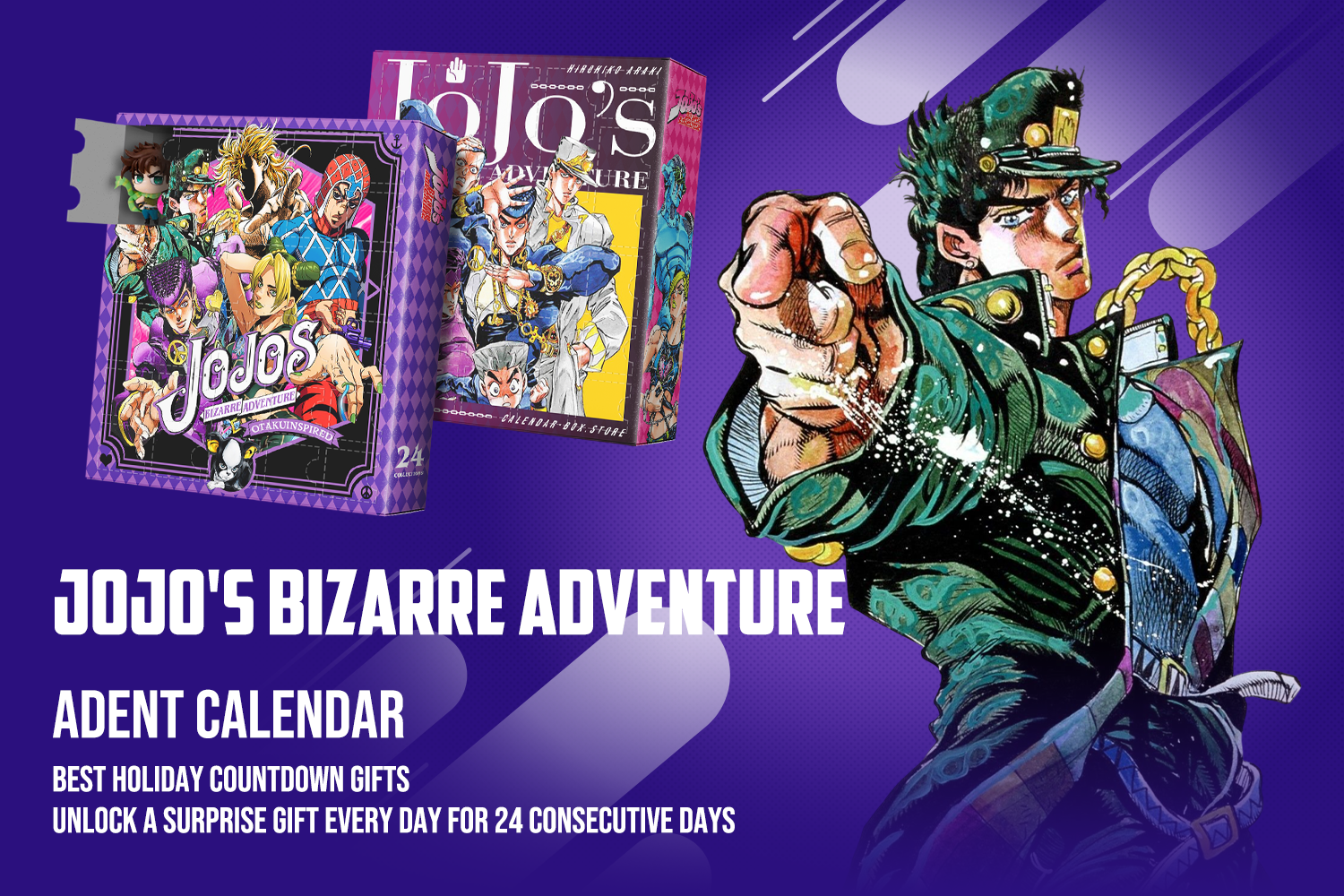 JoJo's Bizarre Adventure Advent Calendar - Unbox a mini figurine each day for 24 days