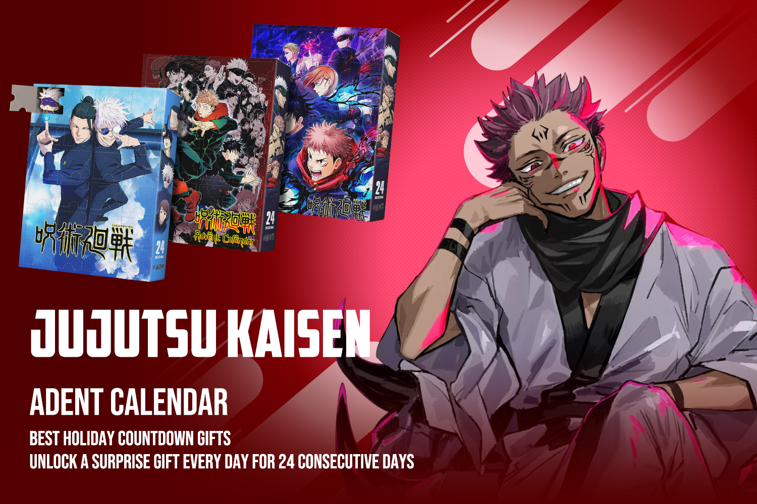 Jujutsu Kaisen Advent Calendar - Unbox a mini figurine each day for 24 days