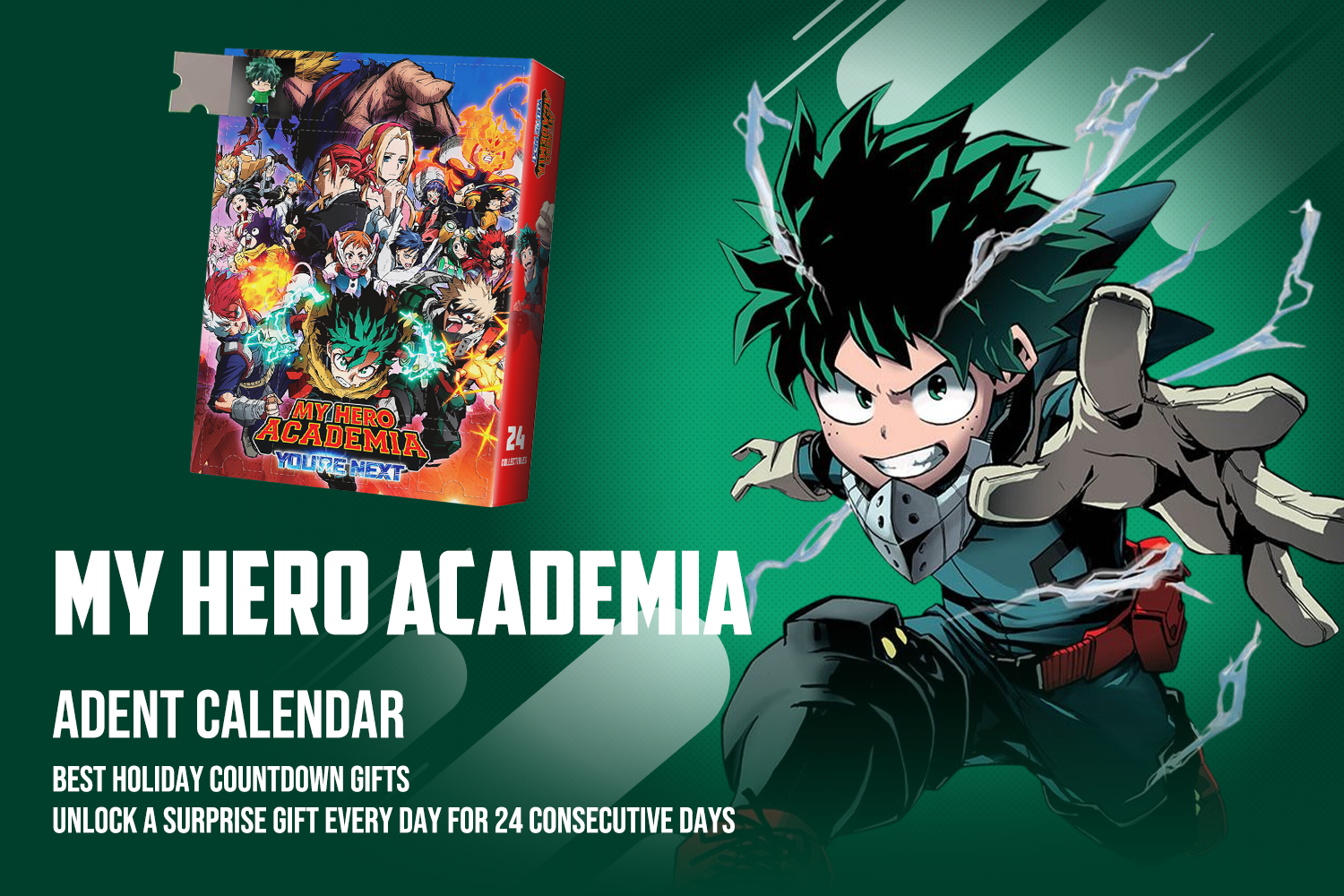 My Hero Academia Advent Calendar - Unbox a mini figurine each day for 24 days