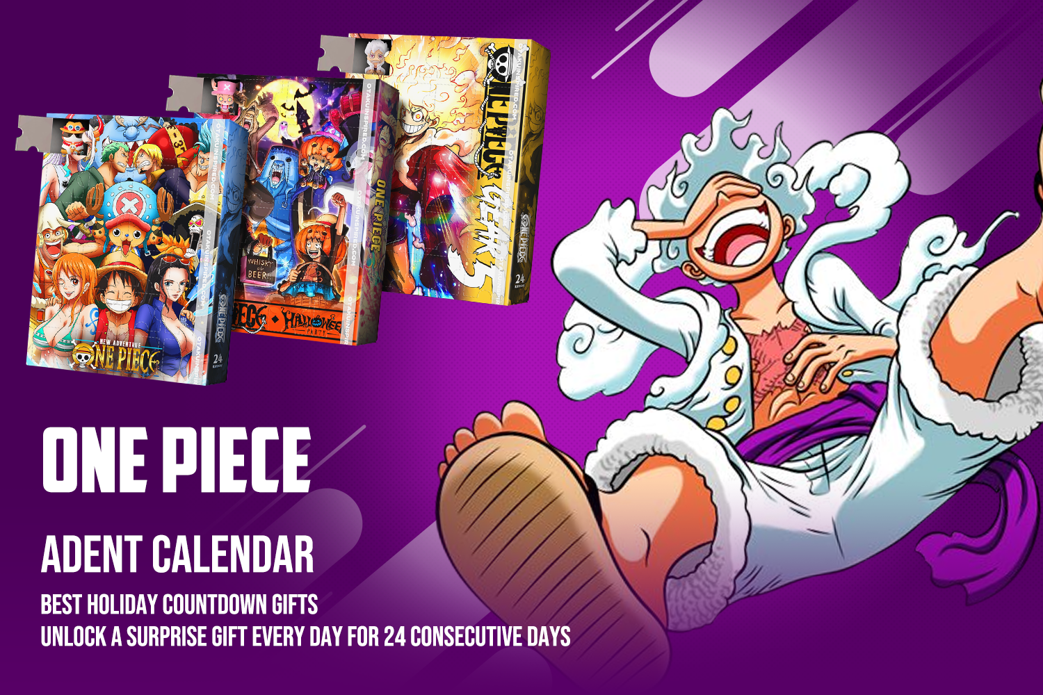 One Piece Advent Calendar - Unbox a mini figurine each day for 24 days