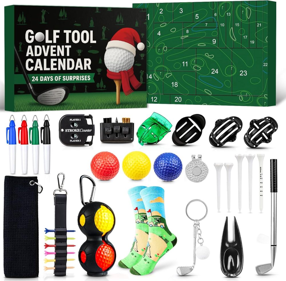 Golf Advent Calendar 2025 - 24 Days Golf Accessories & Tools