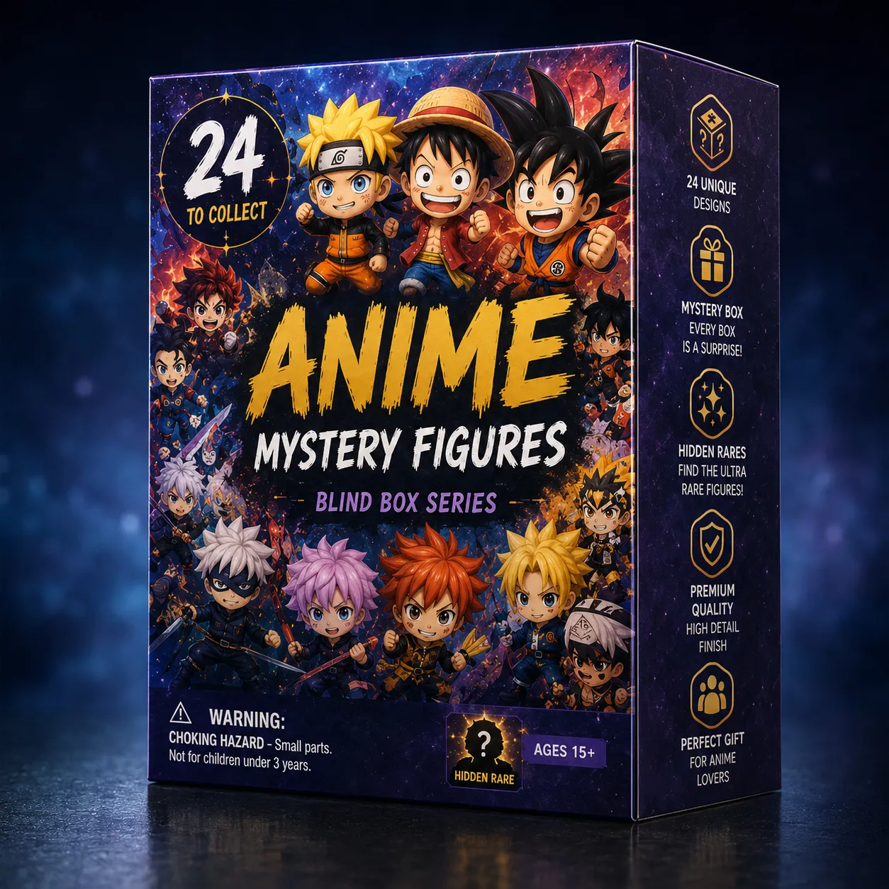 24 Anime Mystery Figures Blind Box Advent Calendar
